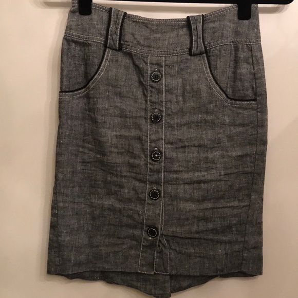 bebe Dresses & Skirts - Bebe dark grey linen skirt